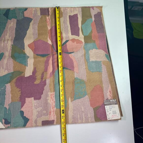 Set 4 VTG John Wolf Fabric Cotton DuPont Teflon Finish 1970s Floral Samples - Picture 7 of 8